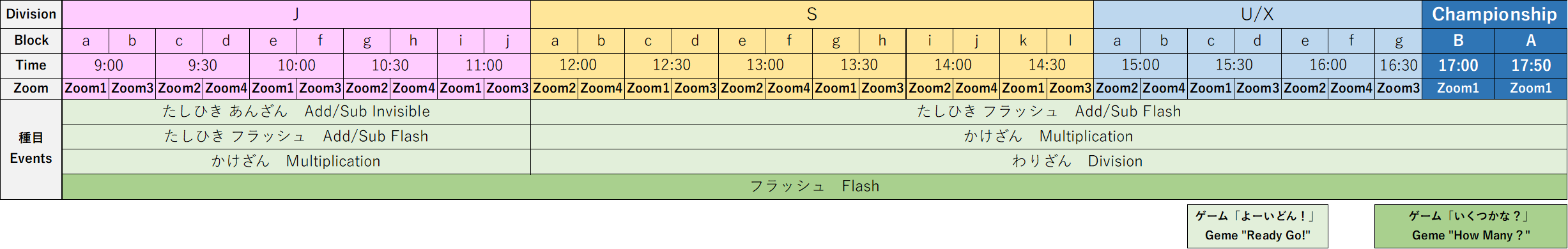timetable